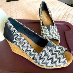 Peep toe wedge heels!